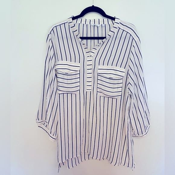 Summer Top in Neutral Stripes - Picture 1 of 4